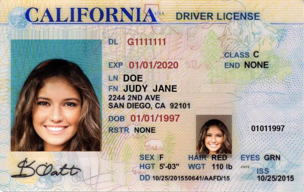 Buy Online Fake California Driving License